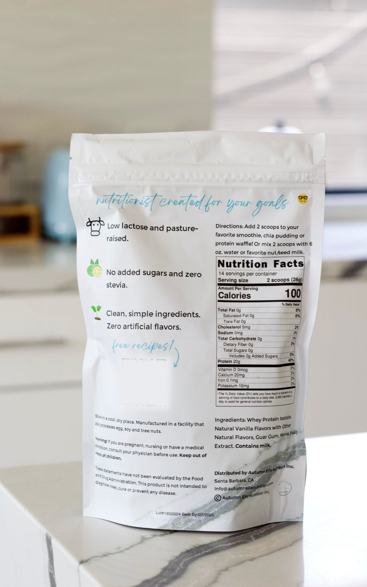 Vanilla Whey Protein Powder - Autumn Elle Nutrition - protein powder | Autumn Bates